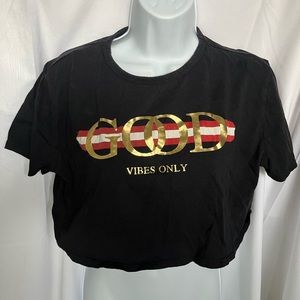 Good Vibes Only Crop Top Tee